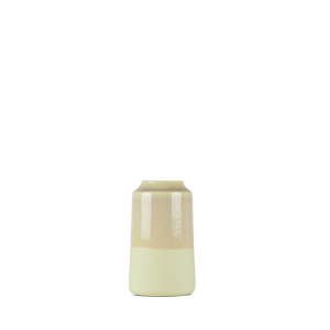 Lille vase i gul med spættet glasur #2,1